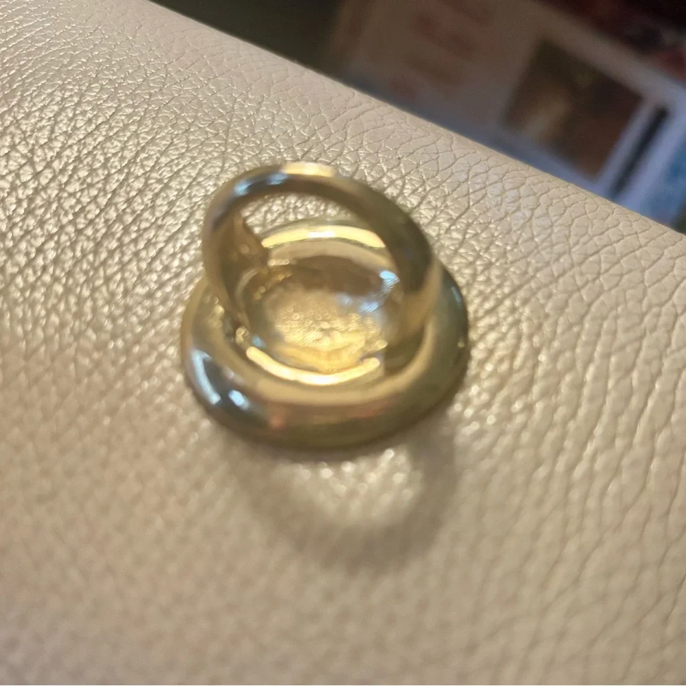 Gold-Tone Crystal Accent STATEMENT ring size 9